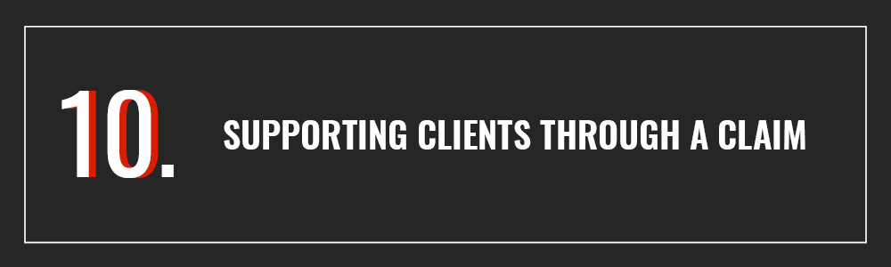 #10 supporting clients through a claim. insurance agent skills.